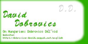 david dobrovics business card